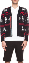 Thumbnail for your product : Thom Browne Fair Isle Cotton Cardigan