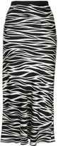 Thumbnail for your product : Anine Bing Bar silk zebra print skirt