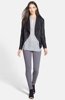 Thumbnail for your product : Vince Drape Neck Leather Jacket