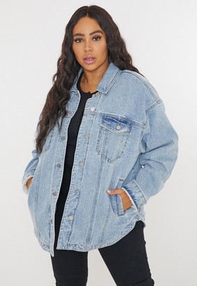 plus size stretch denim shirt