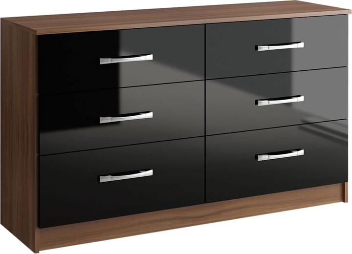 Dunelm Lynx 6 Drawer Chest Black ShopStyle