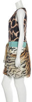 Thumbnail for your product : Giambattista Valli Giraffe & Tiger-Print Mini Dress