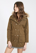 Thumbnail for your product : Forever 21 FOREVER 21+ Double-Breasted Drawstring Parka