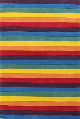 Network Kids' Beautiful Striped Hand-Tufted Rug