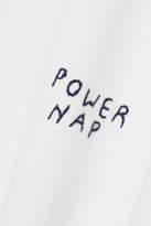 Thumbnail for your product : YEAH RIGHT NYC - Power Nap Oversized Embroidered Cotton Blend-jersey Sweatshirt - White