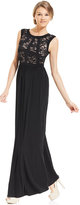 Thumbnail for your product : R & M Richards R&M Richards Sleeveless Glitter Lace Gown