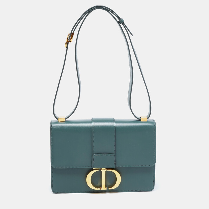 Christian Dior Green Leather 30 Montaigne Shoulder Bag ShopStyle