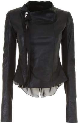 Rick Owens Leather And Silk Jacket