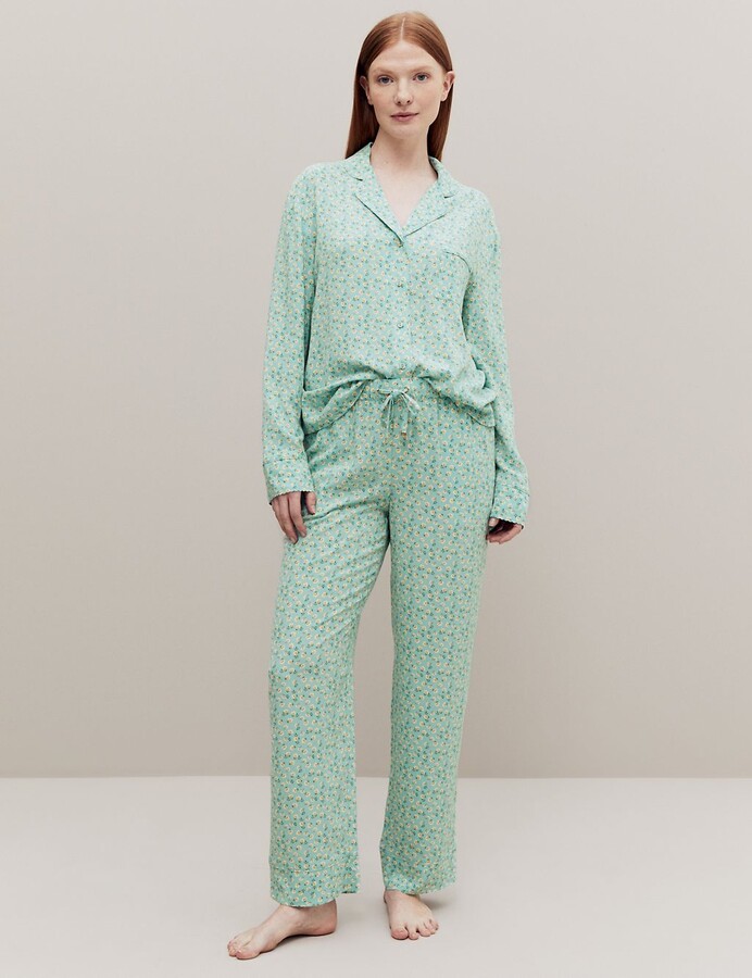 M&S X GHOST Floral Print Pyjama Bottoms - ShopStyle