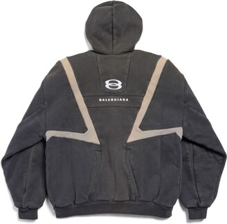 Balenciaga Unity Sports Icon panelled zip-up hoodie - ShopStyle
