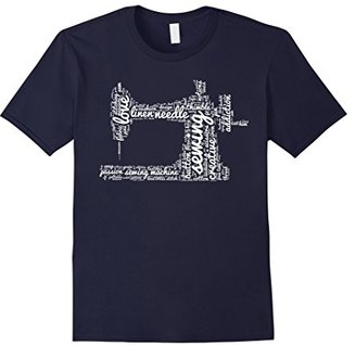 Men's Sewing Shirt: Funny Sew Machine Words Gift T-Shirt 3XL