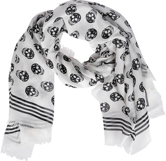 Alexander McQueen All Over Skull Scarf - ShopStyle Scarves & Wraps
