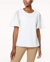 Thumbnail for your product : Charter Club Flutter-Sleeve Lace Top, Created for Macy's