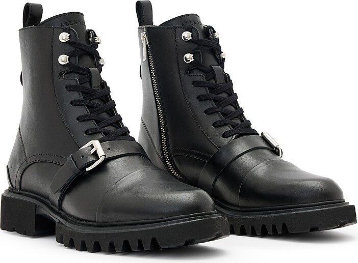 AllSaints Women's Tori Buckle Detail Ankle Boots