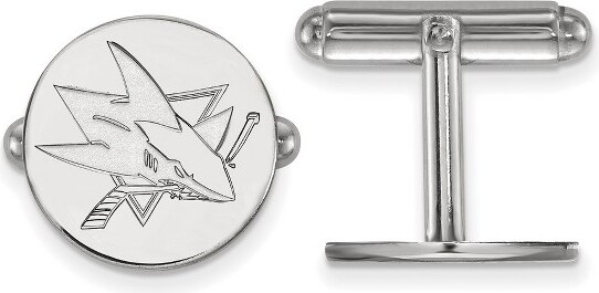 Black Bow Jewelry Co. BlackBowJewelrySterlingSilverSanJoseSharksNHLCuffLinks
