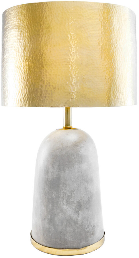 nuLoom 25in Xena Concrete & Iron Aluminium Shade Table Lamp
