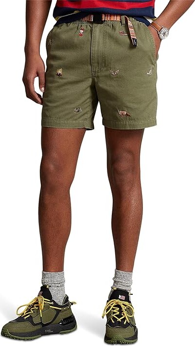 Polo Ralph Lauren 6 Embroidered Twill Shorts (Multi) Shorts -