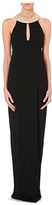 Thumbnail for your product : Balmain Embellished-neckline jersey gown