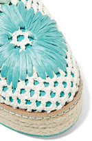 Thumbnail for your product : M Missoni Raffia and twill espadrille slippers