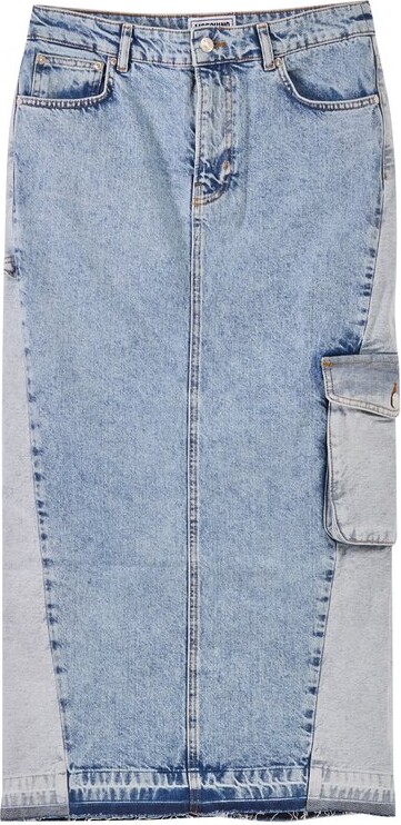 Moschino Distressed Denim Skirt