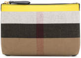 Burberry check zipped pouch