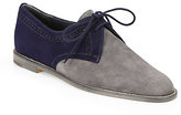 Thumbnail for your product : Manolo Blahnik Piloa Two-Tone Suede Oxfords