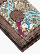 Thumbnail for your product : Gucci X Disney Donald Duck-print Canvas Wallet - Brown Multi