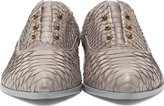 Thumbnail for your product : Lanvin Gray Python Slip-On Derbys