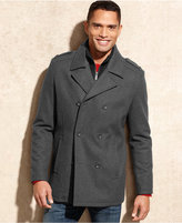 Thumbnail for your product : Kenneth Cole Reaction Coat, Knit Bib Wool-Blend Peacoat