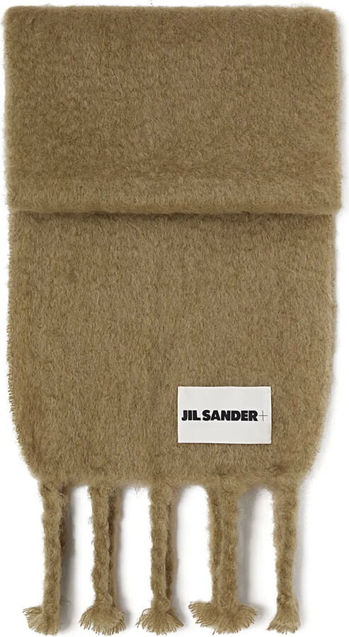 Jil Sander Fringed Brushed Scarf