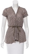 Thumbnail for your product : Brunello Cucinelli Linen Short Sleeve Top