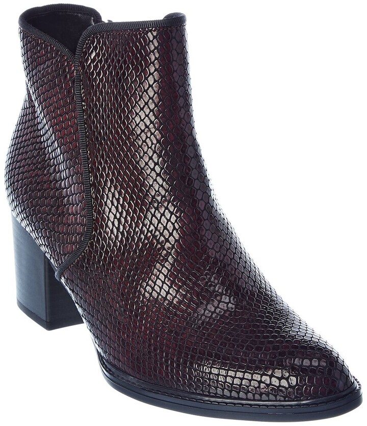Storing Streven onwettig Gabor Snake-Embossed Leather Bootie - ShopStyle Boots