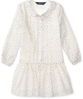 Ralph Lauren Pintucked Cotton Dress