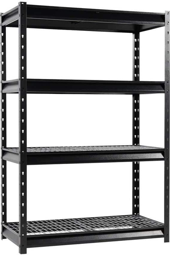 Atlas 4-Tier Next-Generation Ultra Duty 12,000 lbs Capacity Garage Shelving, 48 in. W x 24 in. D x 72 in. H Hammertone Finish