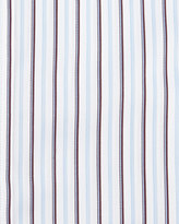 Thumbnail for your product : Charvet Striped French-Cuff Poplin Dress Shirt, Blue/White