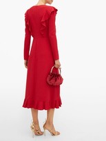 Thumbnail for your product : Giambattista Valli Ruffled Boucle Midi Dress - Red