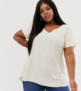 Thumbnail for your product : New Look Curve tunic tee in off white
