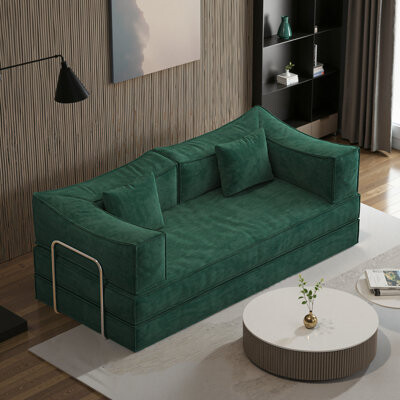Modular Sectional Sofa, Convertible Pudding Block Sofa, Floor Standing Sofa Bed Arm Comfort Sofa Bed, Compression Sofa for Living Room and Bedroom
