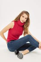 Thumbnail for your product : Topshop Womens Petite Mid Blue Sidney Jeans - Mid Stone