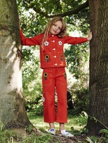 Thumbnail for your product : Stella McCartney Kids Embroidered Stretch Denim Cargo Jeans