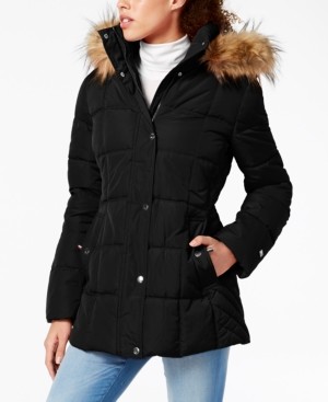 Tommy Hilfiger Faux-Fur Trim Hooded Puffer Coat, Created for Macy's -  ShopStyle Parkas