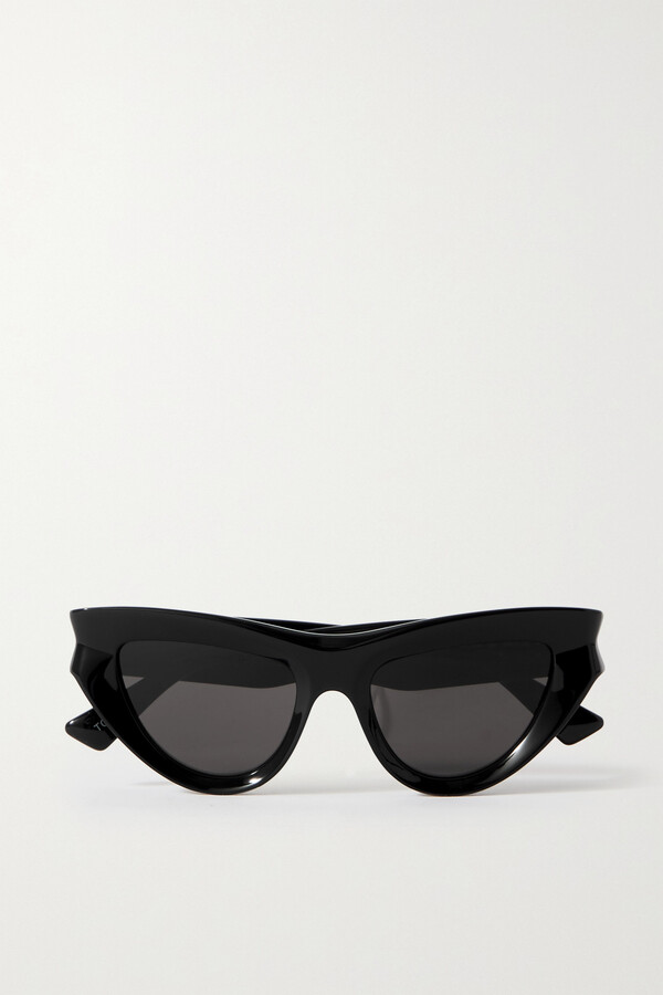 Edgy cat-eye recycled-acetate sunglasses