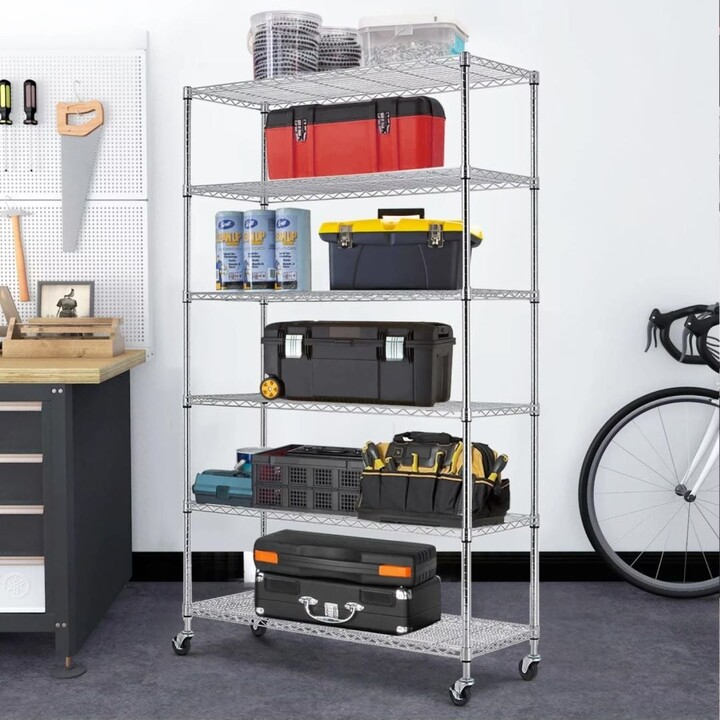 No 6Tier Wire Shelving Unit Heavy Duty Height Adjustable ShopStyle Bar Carts & Bar Furniture