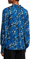 Thumbnail for your product : Jason Wu Collection Floral-Printed Jacquard Long-Sleeve Blouse