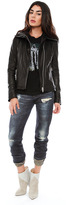 Thumbnail for your product : Singer22 June Hooded Leather Moto Jacket