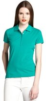 Thumbnail for your product : Moncler emerald cotton blend pique short sleeve polo shirt
