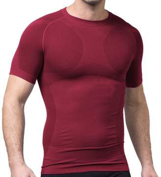 TopTie Men's Compression Top, Short Sleeve Slim Fit T-shirt