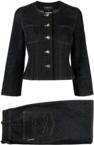 Thumbnail for your product : Chanel Pre Owned 1996 Denim Skirt Suit