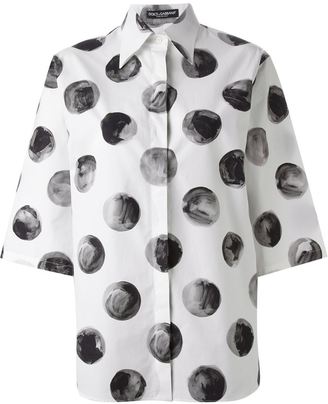 Dolce & Gabbana large polka dot print shirt