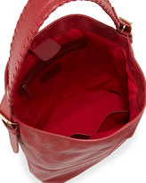 Thumbnail for your product : Isabella Fiore Maroquin Leather Hobo Bag, Garnet